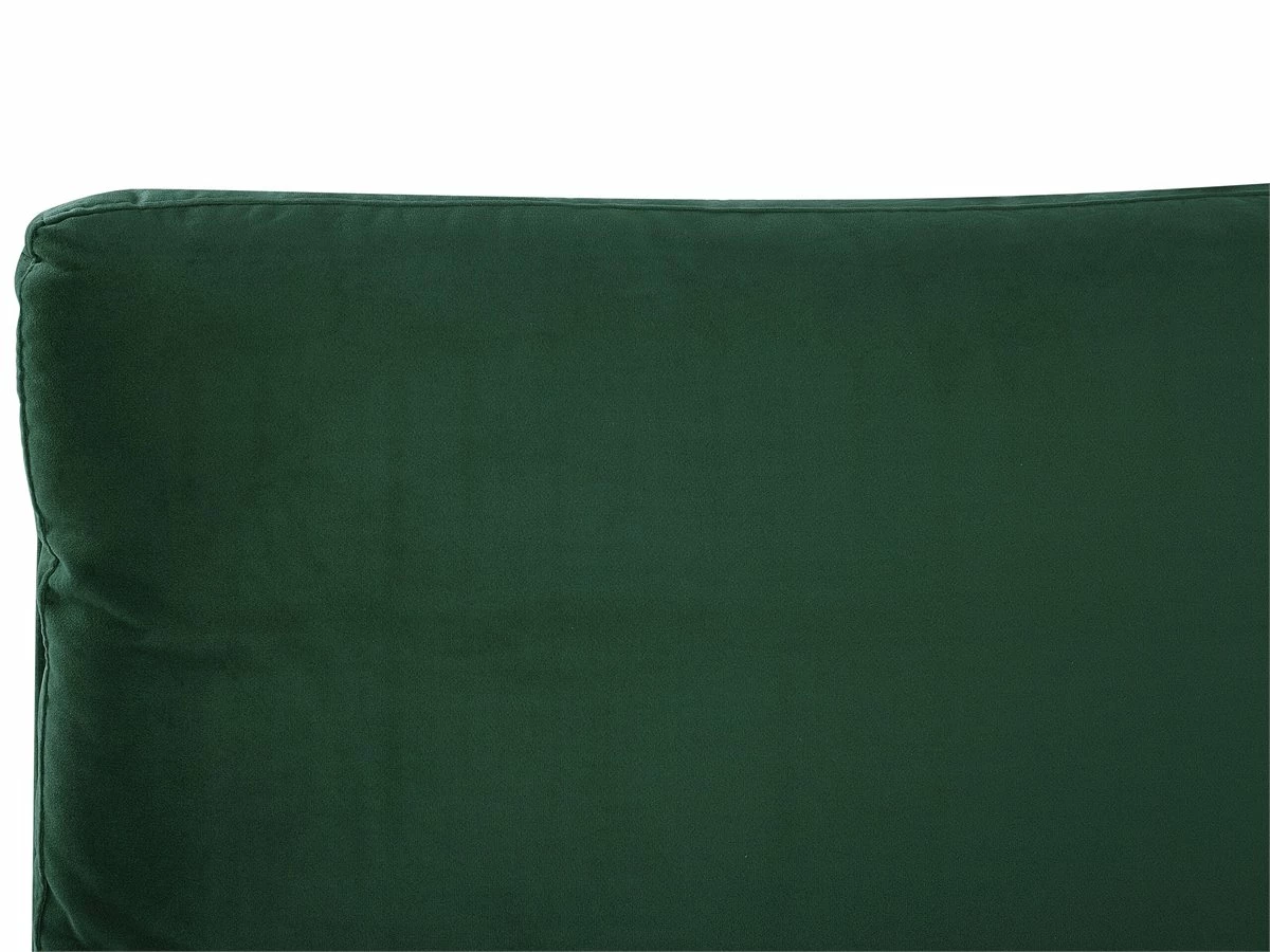 Cama Con Somier De Terciopelo Verde Esmeralda/negro 160 X 200 Cm MELLE - Imagen 10