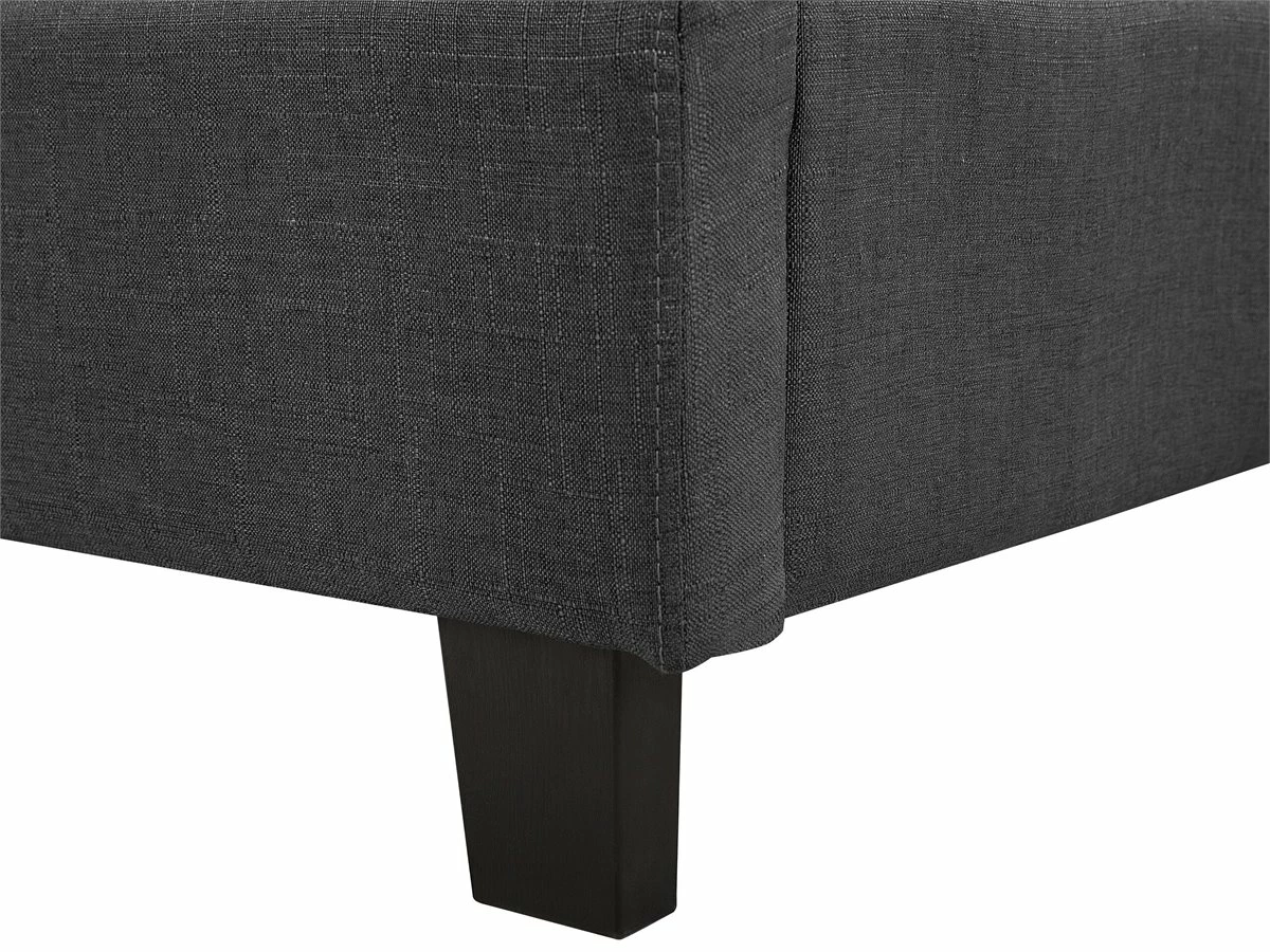 Cama De Agua De Poliéster Gris Oscuro/negro 140 X 200 Cm LA ROCHELLE - Imagen 8