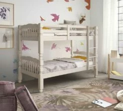 Venprodin | LITERA TORNEADA Juvenil DE Madera Maciza, Blanca+ COLCHONES VISCOELÁSTICOS DE 20 CM