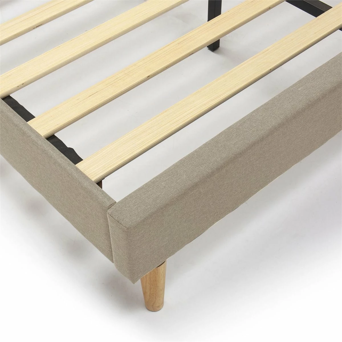 Estructura De Cama Tapizada Aroma 135/140x190 Cm, Beige - Imagen 5