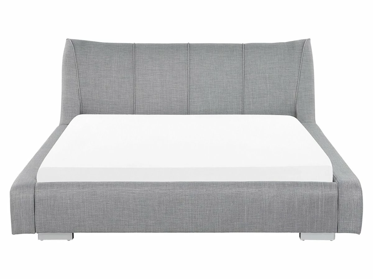Cama Con Somier De Poliéster Gris Claro/plateado 160 X 200 Cm NANTES - Imagen 4