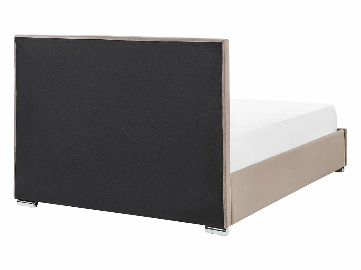 Cama Con Almacenaje De Terciopelo Gris Pardo 140 X 200 Cm ROUEN - Imagen 7