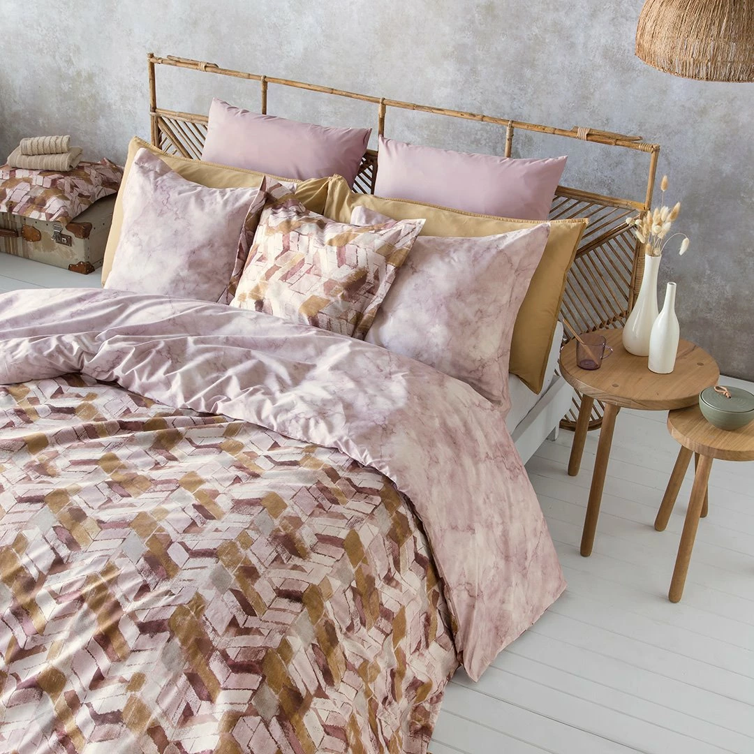 Guy Laroche Funda Nórdica Reversible 100% Algodón PercalNUNET 140x200 Cm Marrón Claro - Imagen 4