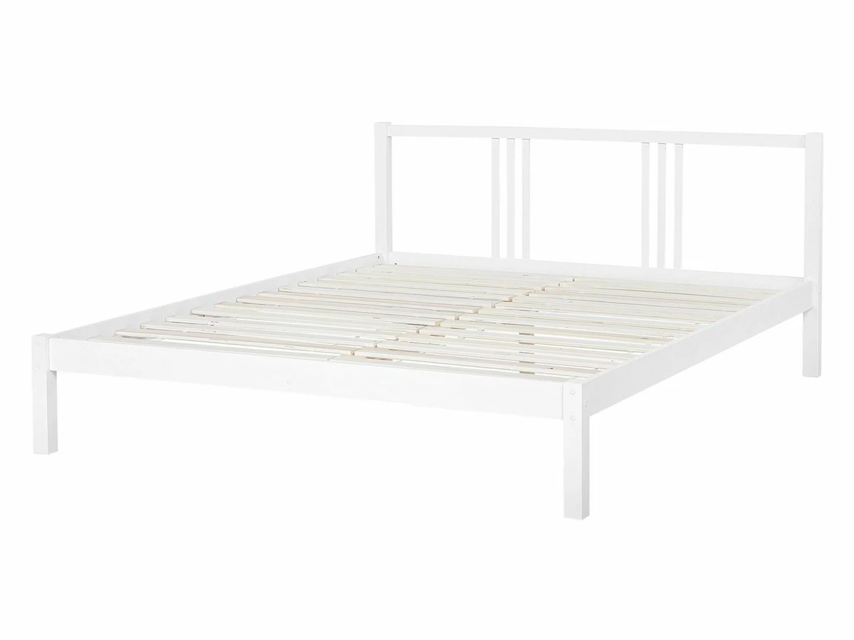 Cama Con Somier De Madera De Pino Blanca 140 X 200 Cm VANNES - Imagen 6