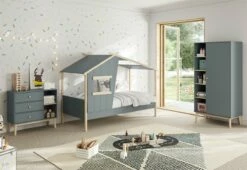 Cama Cabaña Con Ventana 90 X 190 Cm NUBA