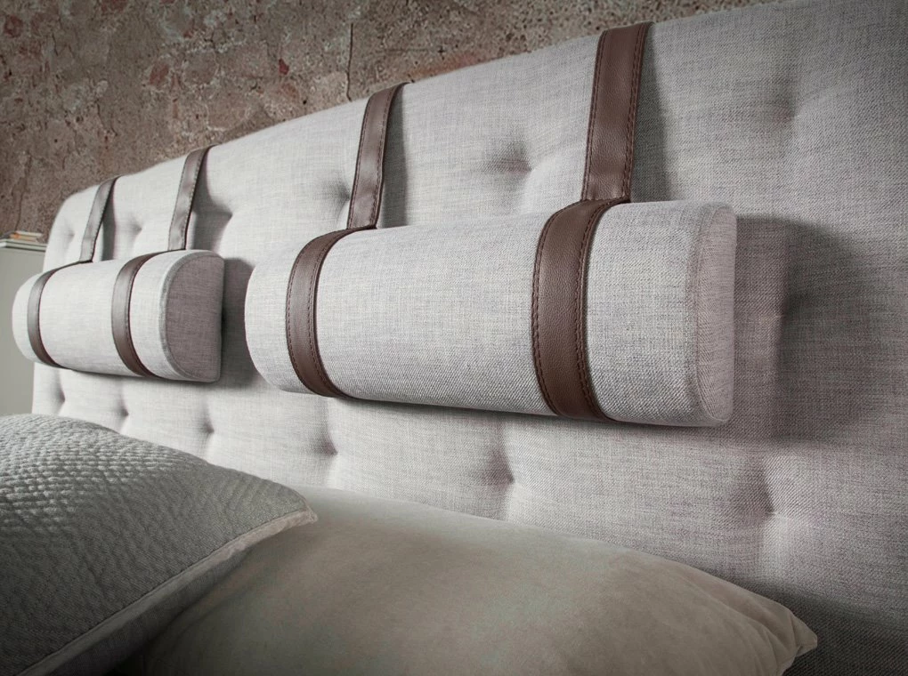 ANGEL CERDA Cama Tapizada Tela Gris - Imagen 4