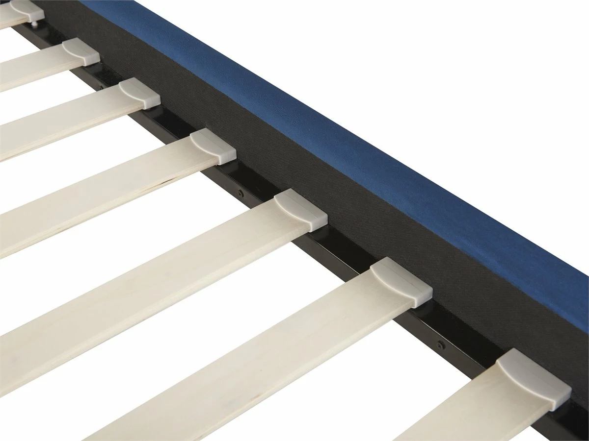 Cama Con Somier De Terciopelo Azul Marino 140 X 200 Cm LIMOUX - Imagen 8