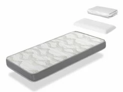 Pack Colchon 70X190 NAOS CAMA INFANTIL, Altura 16 CM, + 1 Almohada Junior 70X35 + 1 Protector Colchon 70X190 Cm