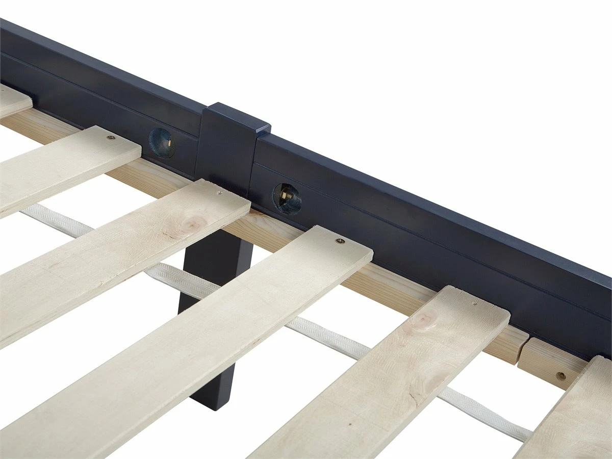 Cama Con Somier De Madera De Pino Azul Marino 180 X 200 Cm FLORAC - Imagen 8