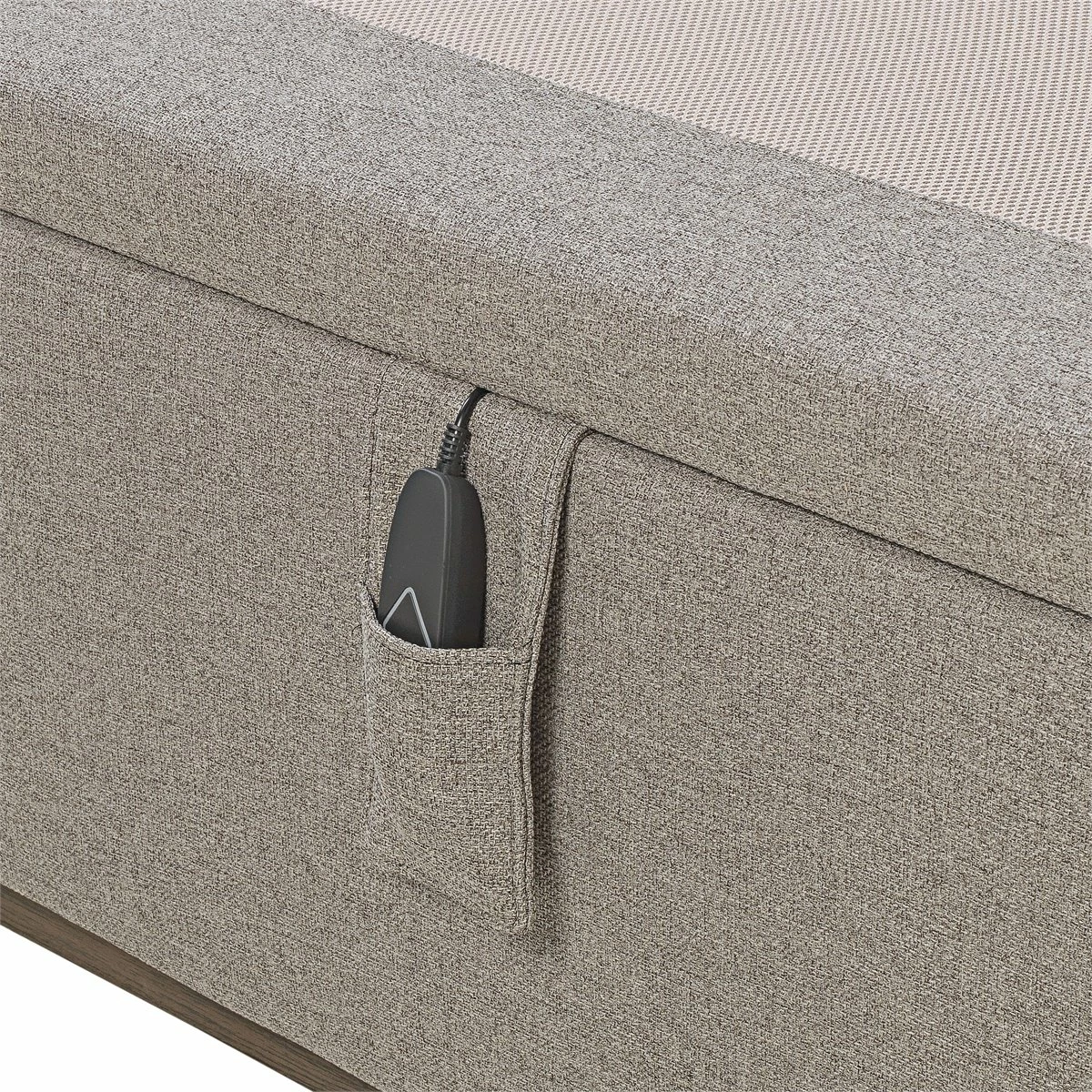 Abatible Textil ANAIS EPEDA Eléctrico De Alta Capacidad Y Tapa Doble BEIGE 140X190 - Imagen 4