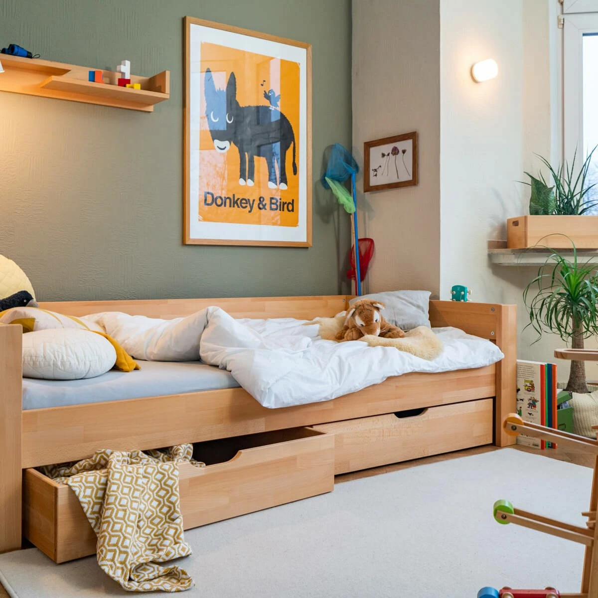 Cama Baja Funcional DESTYLE Natural 90 X 200 Cm - Imagen 3