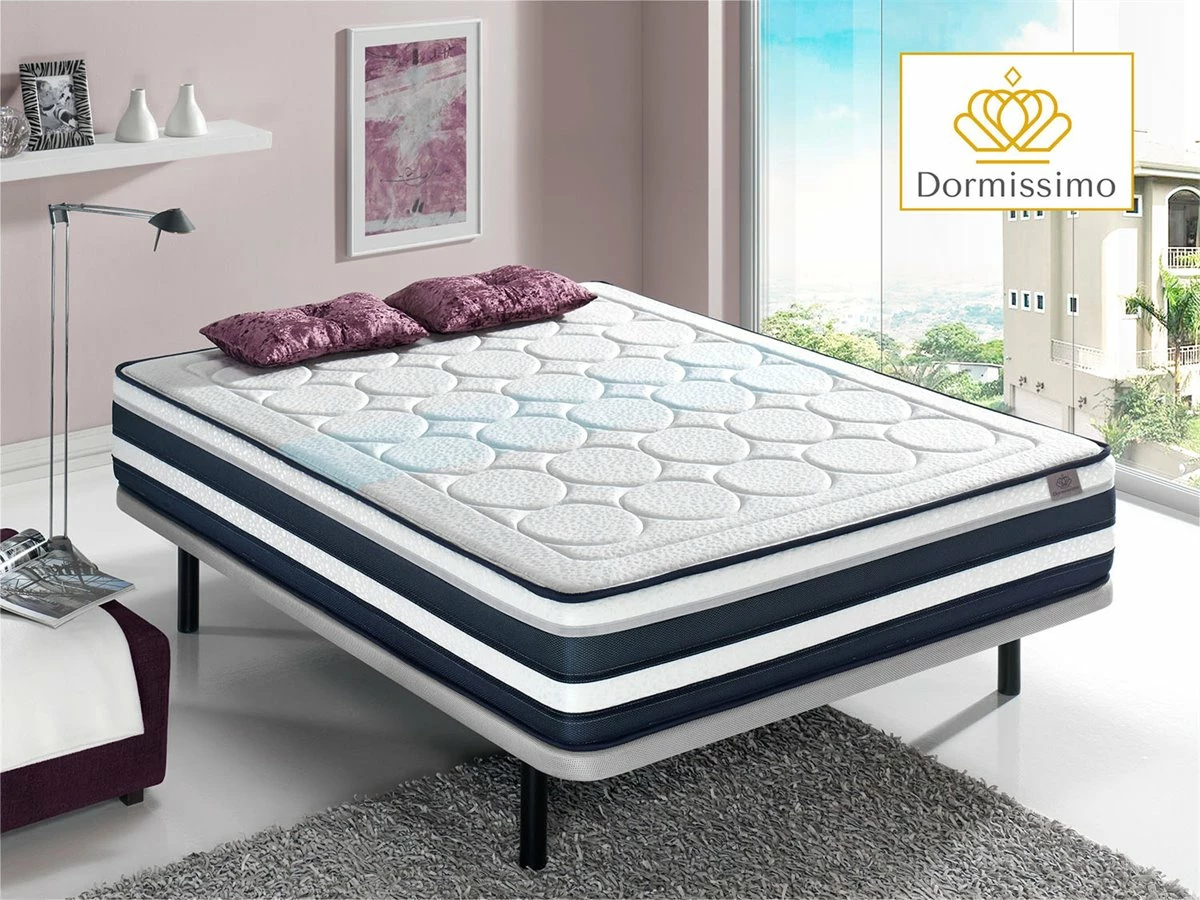 Colchon COLUMBATEX 80X180, Altura 26 CM, Viscoelástica, Latex Y Soporte Lumbar. Adaptable Y Transpirable - Imagen 2