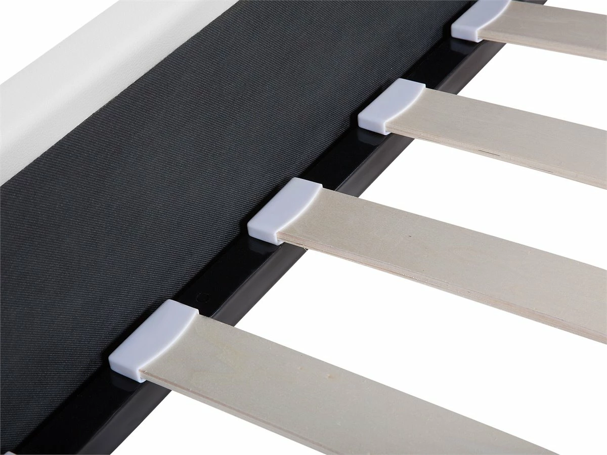 Cama Con Somier De Poliéster Blanco/plateado 90 X 200 Cm METZ - Imagen 11