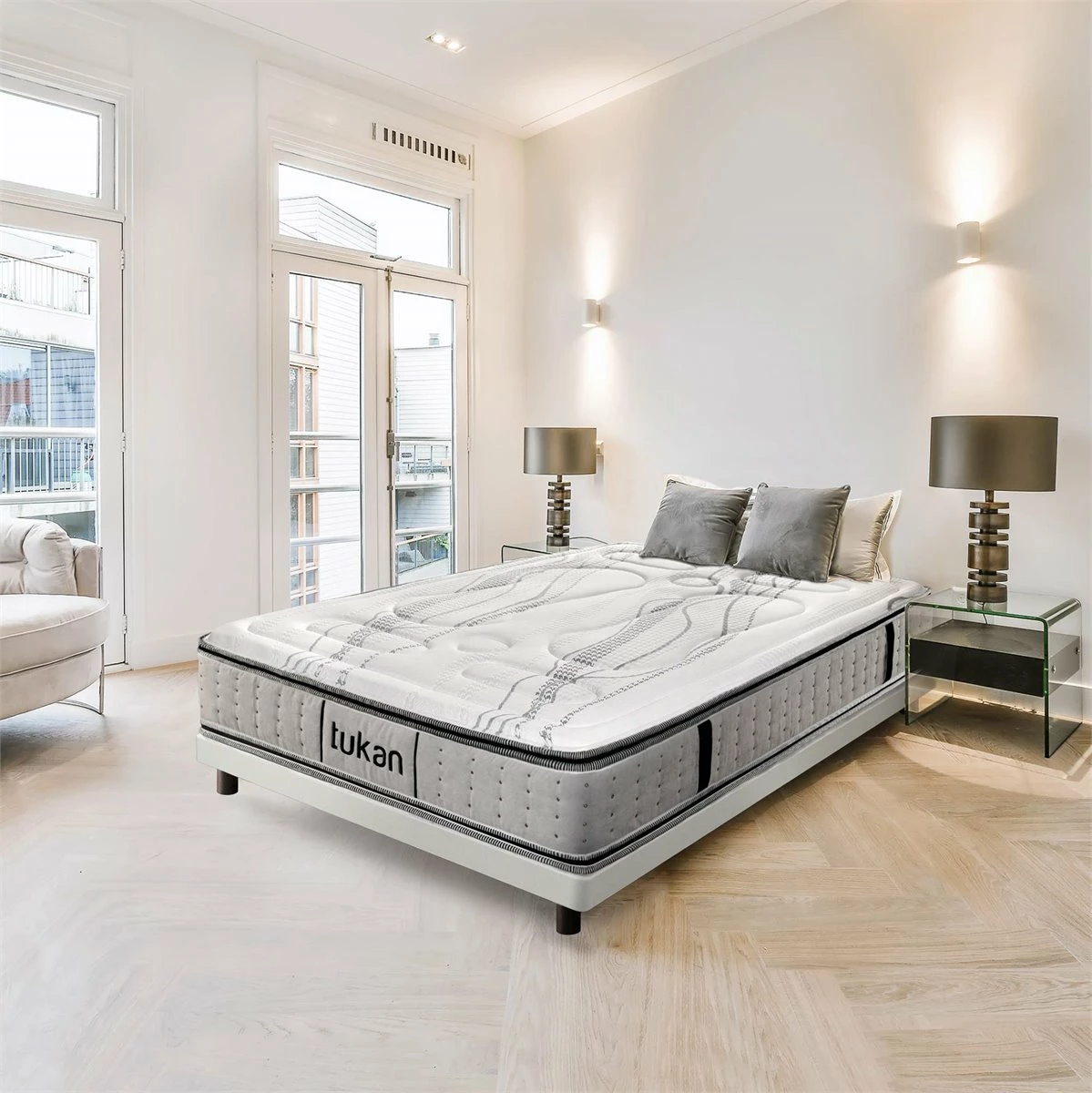 Colchón Viscoelástico Muelles Ensacados Tukan De SonnoMattress 80x180x30 - Imagen 3