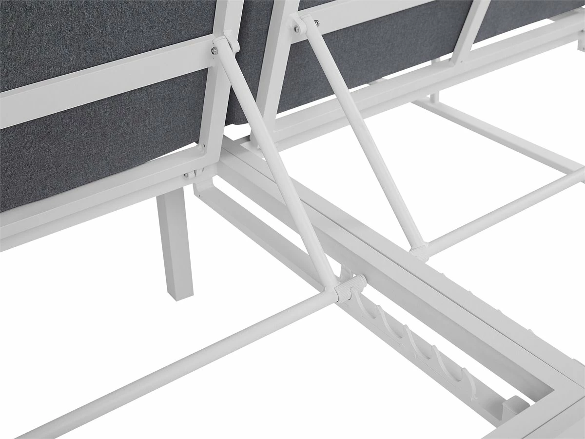 Cama De Exterior De Metal Blanco/gris PALLANZA - Imagen 11