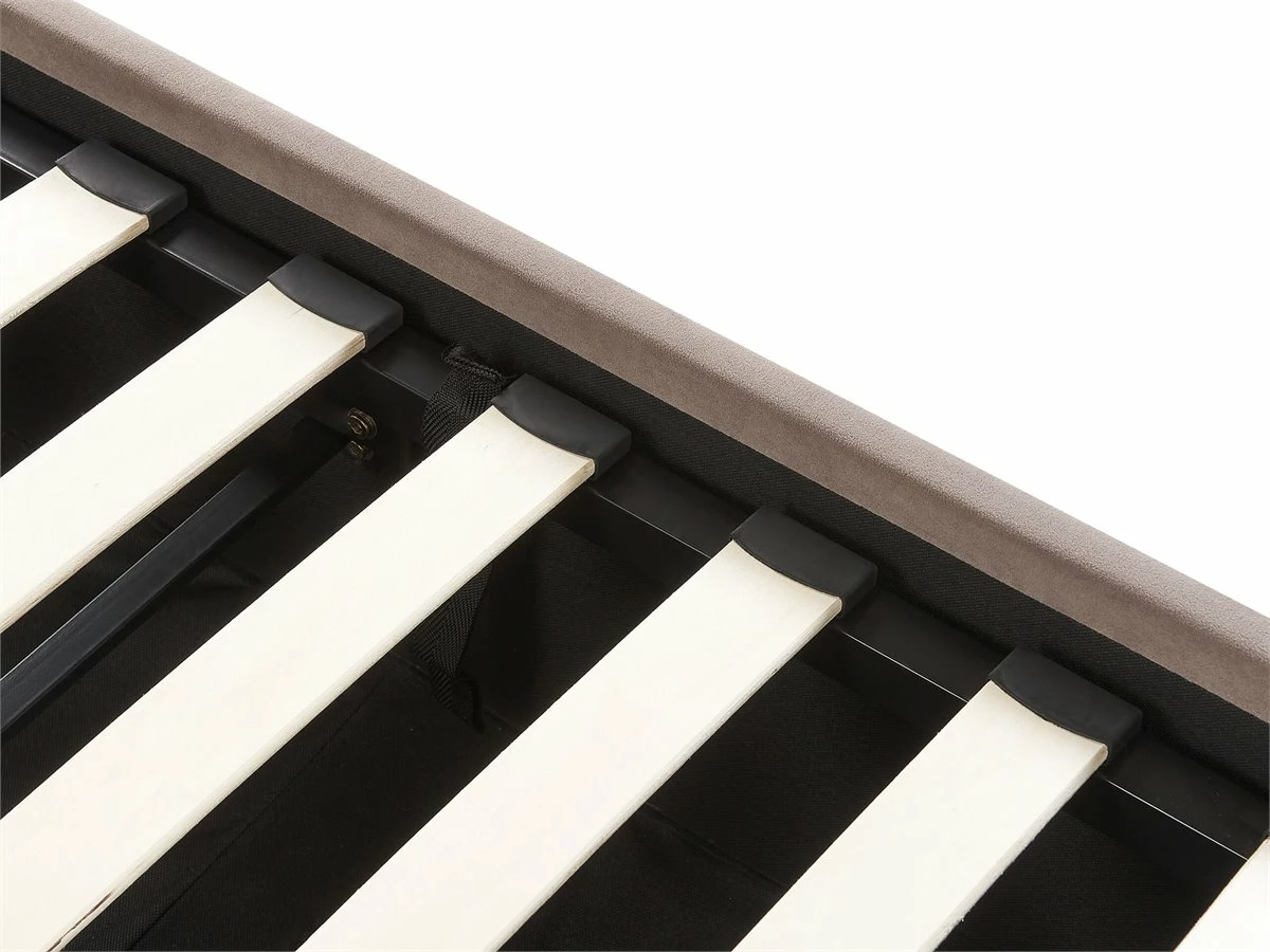 Cama Con Almacenaje De Terciopelo Gris Pardo 140 X 200 Cm ROUEN - Imagen 10