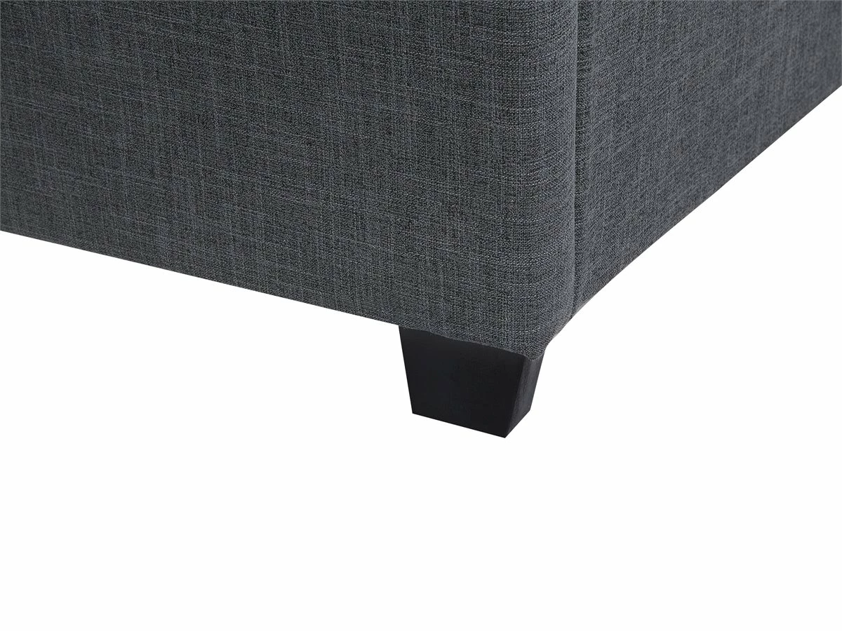 Cama De Agua De Poliéster Gris Oscuro/madera Oscura 140 X 200 Cm BELFORT - Imagen 8