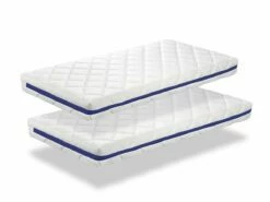 LOT X2 Colchones De Espuma Transpirable 70X190 HERMES, Altura 11 CM, Desenfundable, Ergonomico Y Adaptable