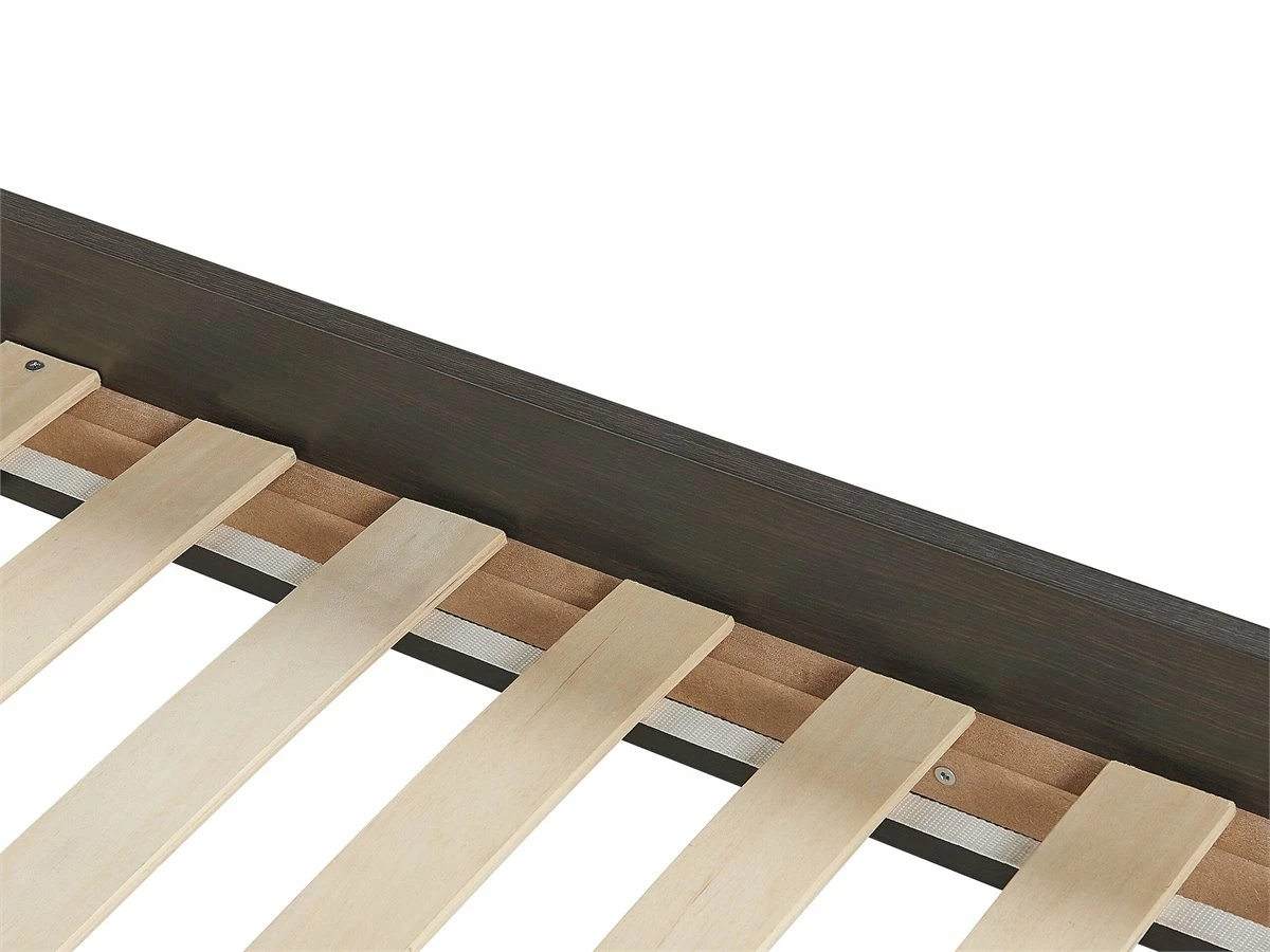 Cama Con Somier De Madera De álamo Negro/madera Clara 160 X 200 Cm MONPAZIER - Imagen 6