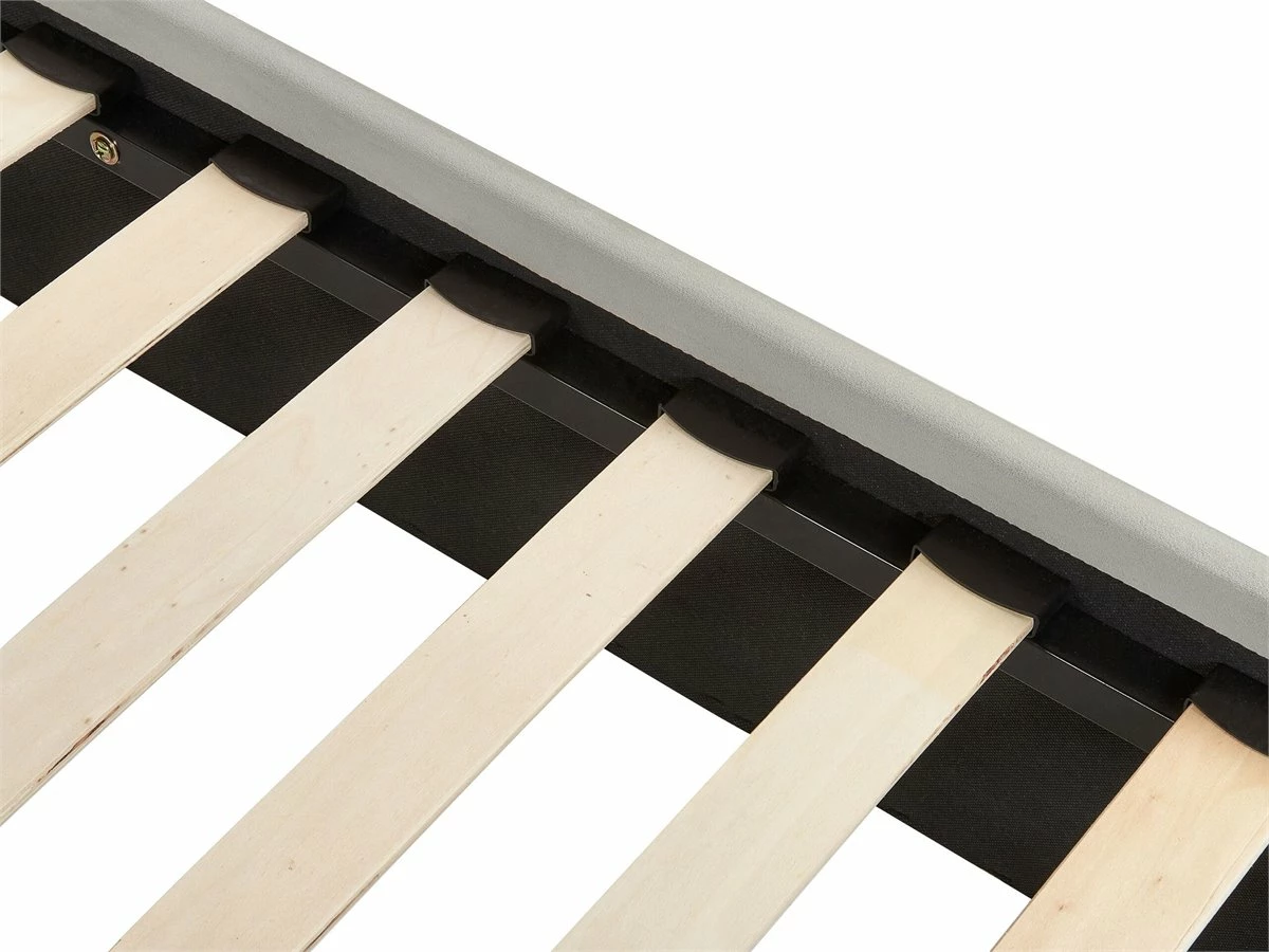 Cama Con Somier De Terciopelo Gris Claro/dorado 160 X 200 Cm CHALEIX - Imagen 8