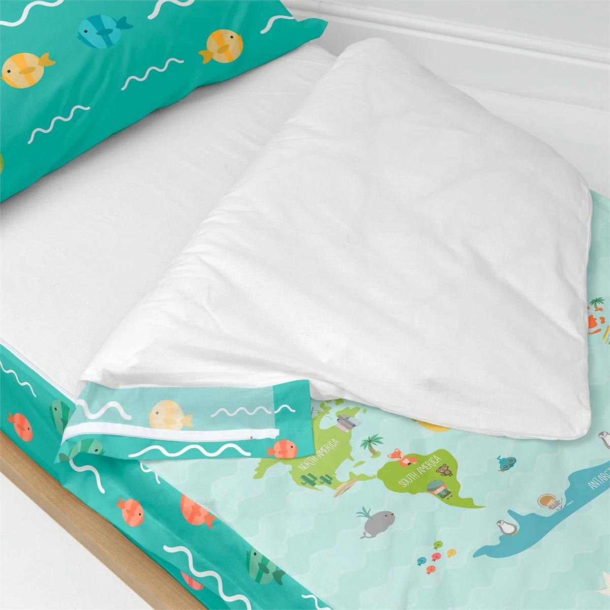 World Map Saco Nórdico 105x200 Multicolor - Imagen 2