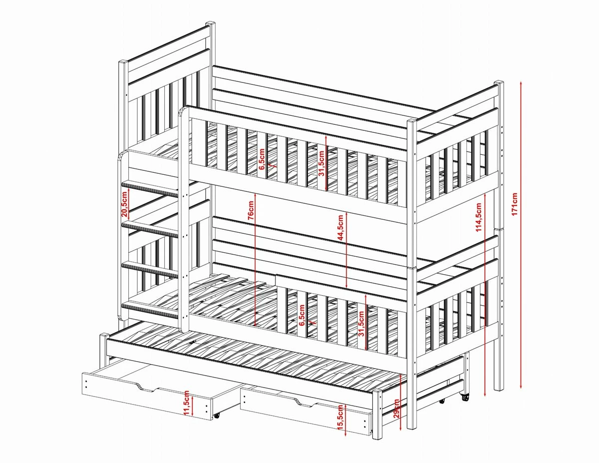 Litera Klara 90x190 Beige - Imagen 3
