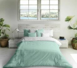 FUNDA NORDICA BICOLOR REVERSIBLE VERDE 702 / BLANCO CAMA 90