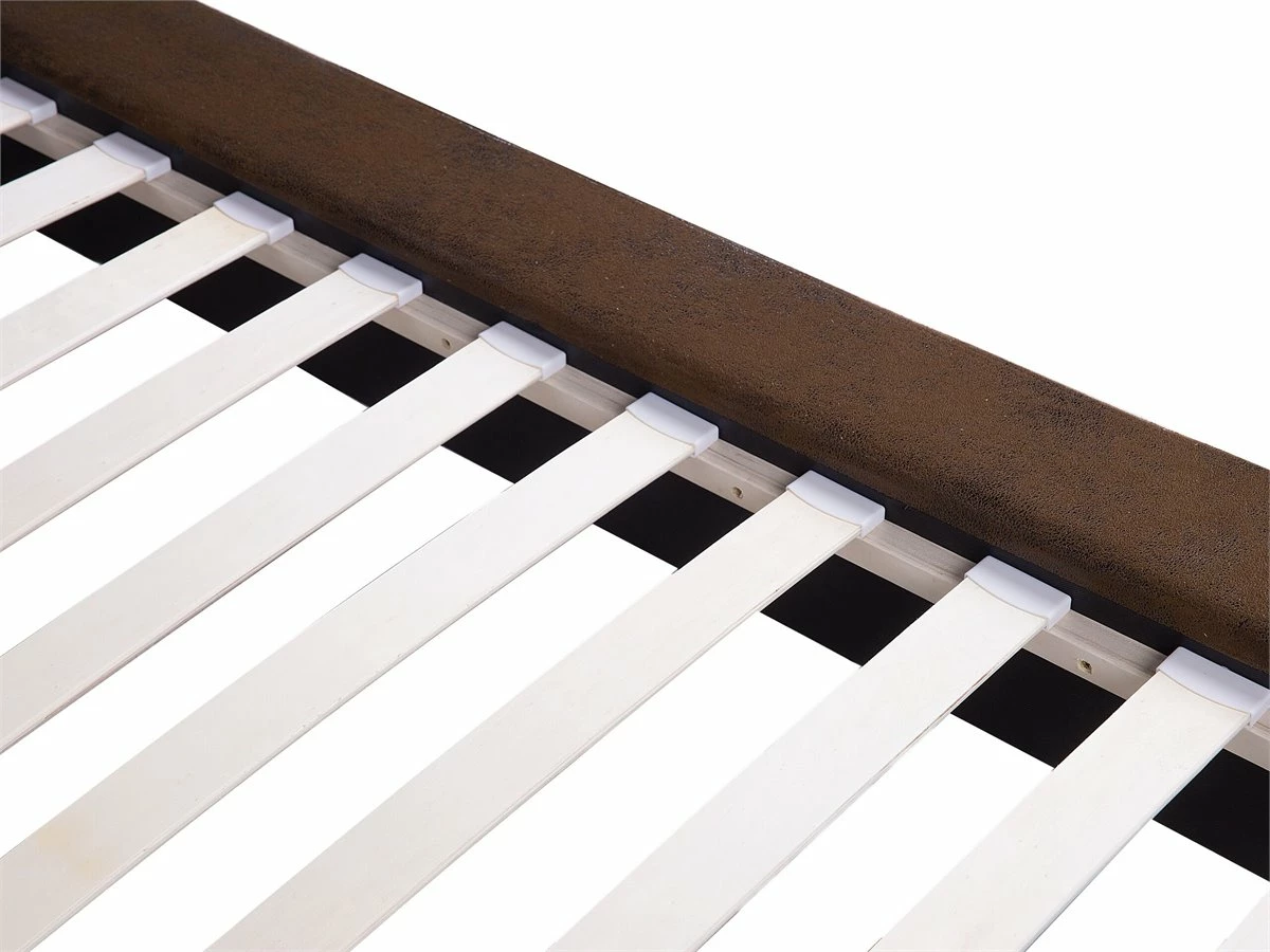 Cama Con Somier De Gamuza Marr贸n 180 X 200 Cm CAVAILLON - Imagen 8