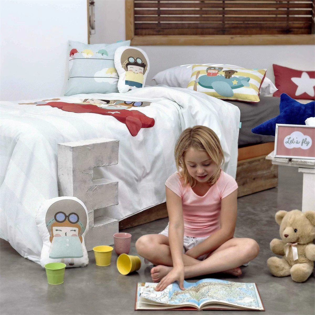 Learning To Fly Juego Nórdico 155x220 Multicolor