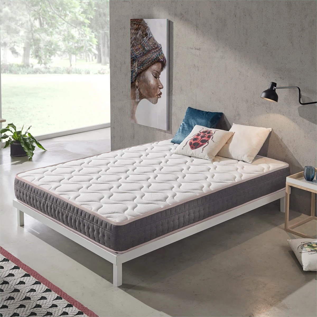 Colchón Cama Nido 80 X 180 Cm Viscoelástico Aloe Vera Firmeza Suave Altura +/- 20 Cm - Imagen 2